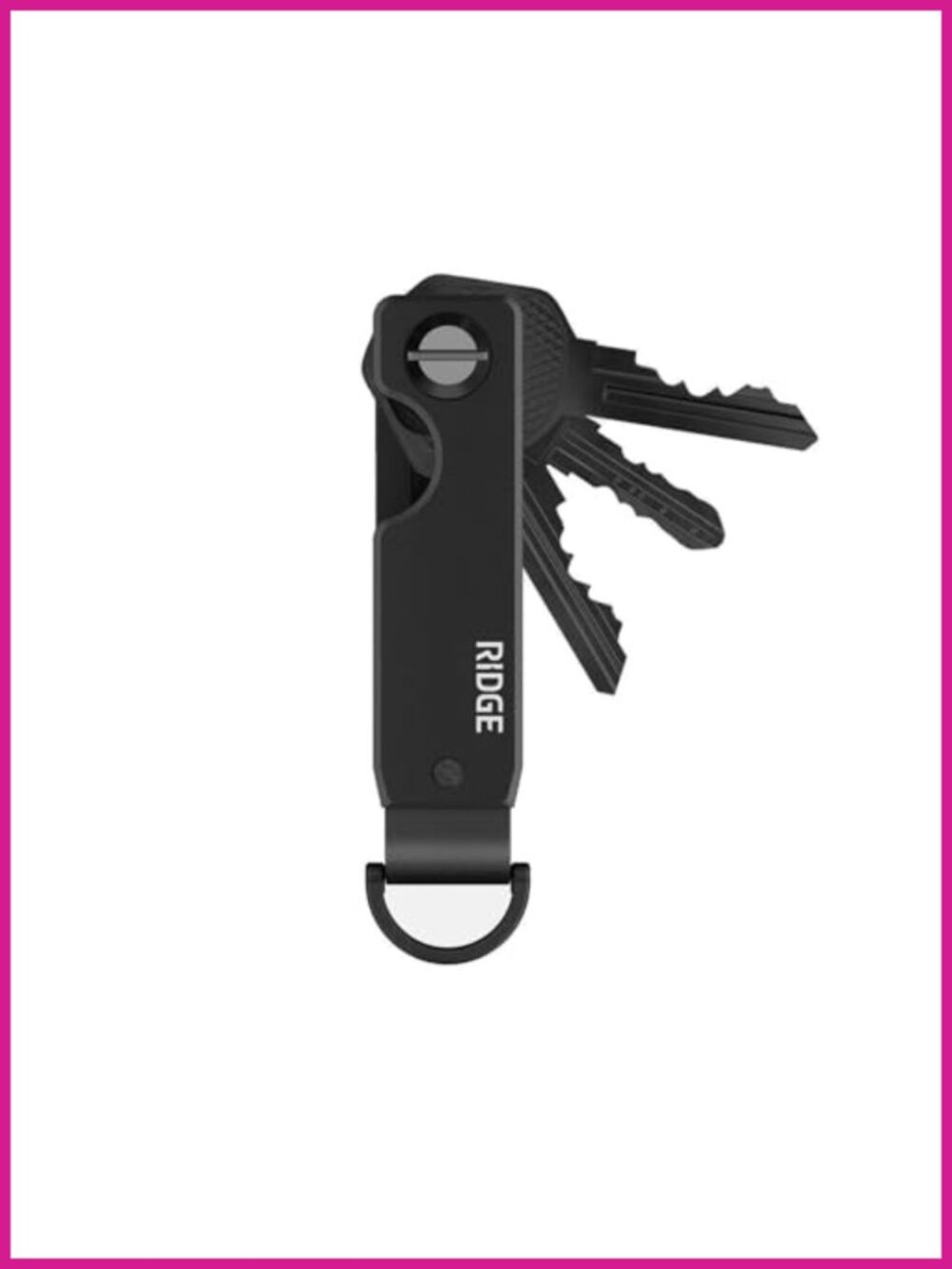 Ridge Key Organizer Compact Metallic Key Holder Minimalist Smart Keychain